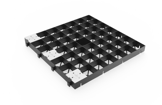 Parking bay markers inserted into the IBRAN-X grass and gravel parking grid