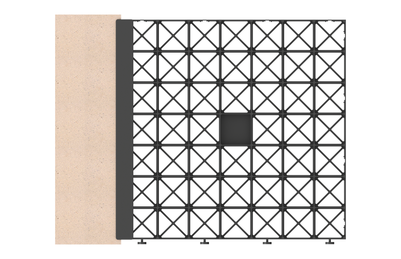 Cargue la imagen en el visor de la galería, Joint edging for gravel grids overlapping at the edge where the surface changes from gravel to concrete
