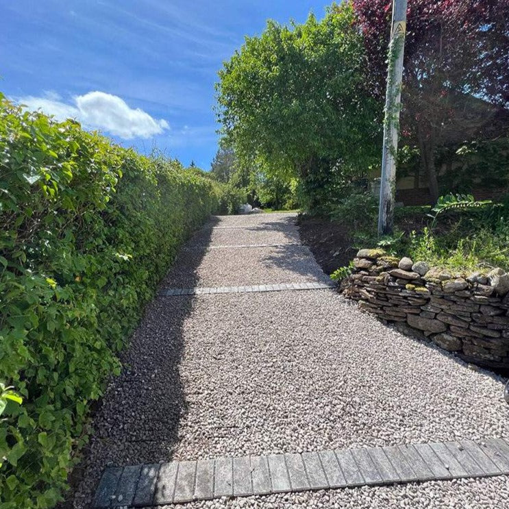 Gravel driveway Grids installed on a slope