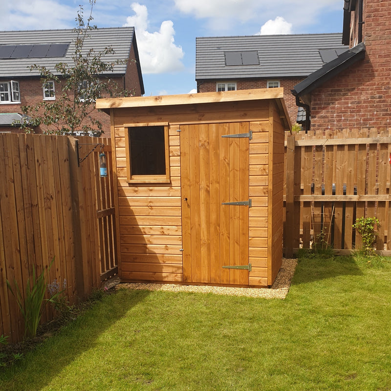 Cargar imagen en el visor de galería, Garden shed on top of plastic shed base kit
