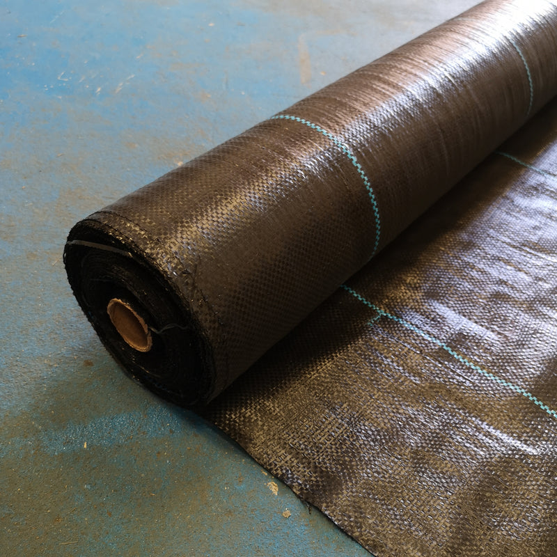 Cargar imagen en el visor de galería, Weed suppressant membrane ground cover with blue line plastic sheet
