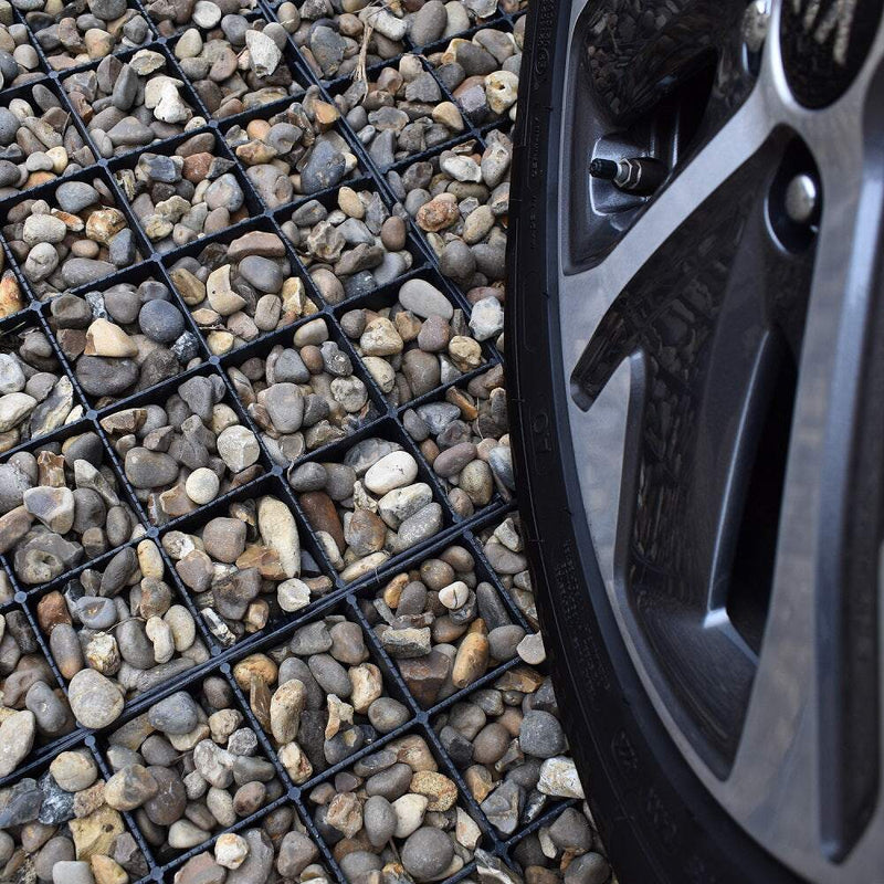 Cargue la imagen en el visor de la galería, IBRAN-X Gravel Grids are Interlocking plastic gravel mats for driveways and car parking
